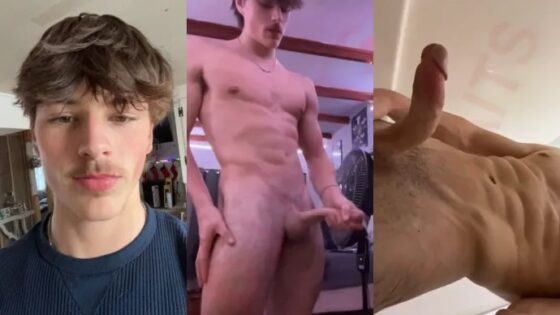 Young stud jerks off