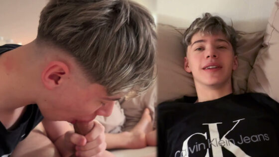MiloValentinaurea sucks OnlyCedric – his first blowjob on camera
