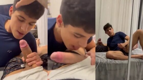 Twink gets his cock sucked by his friend Twink gets his cock sucked by his friend