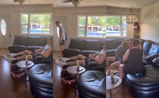 Young alpha gets worshipped by two guys while he games