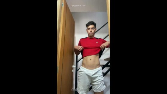 Max Tassi shows off his rock hard cock