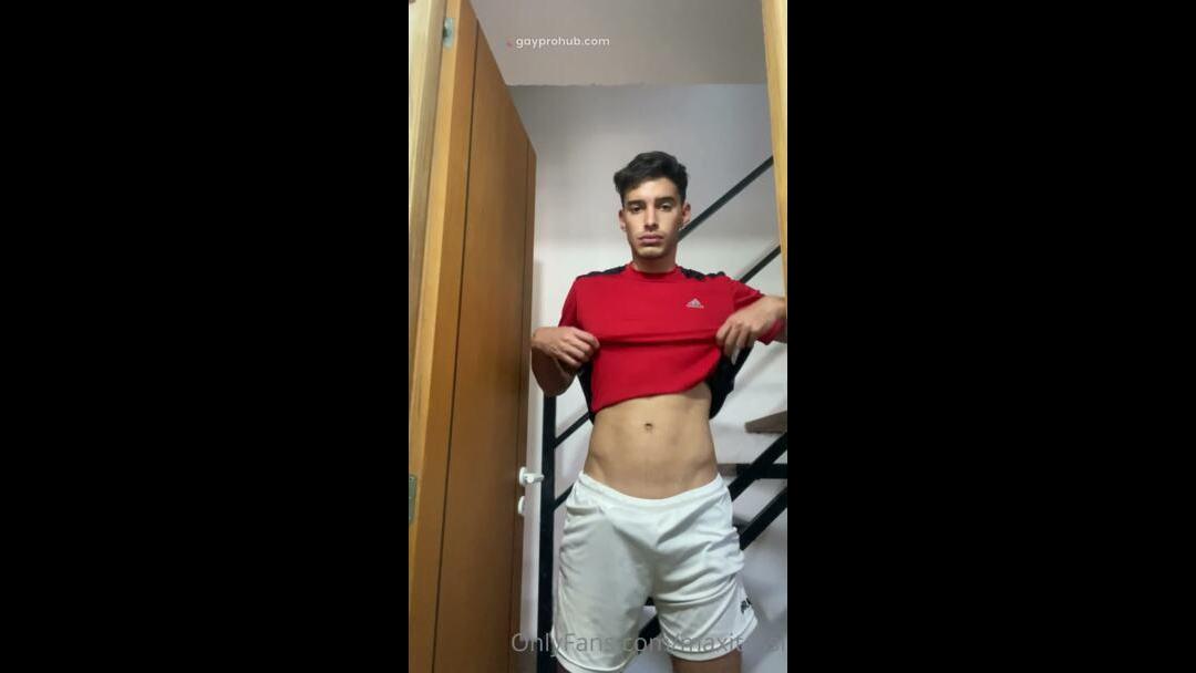 Max Tassi shows off his rock hard cock