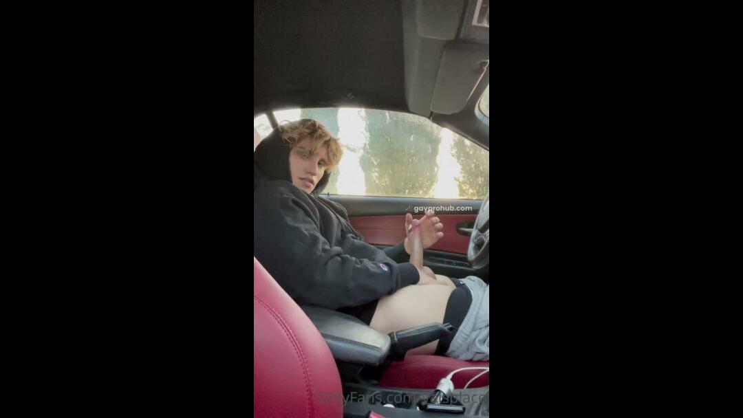 Valentin jerks off in the car valsplace