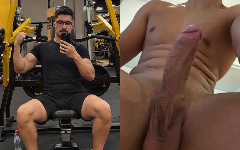 Another jerk with Felix Americano watch the cum ooze out of his cock