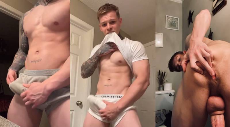 Fit_liam plays with his cock and shows you his hole on the floor