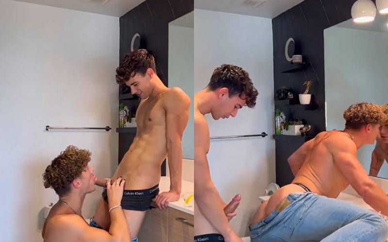 An old video of Angel Dario Garcia fucking Melvin Moore in the bathroom