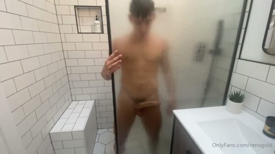Reno Gold flexes and cums in the steamy shower Reno Gold flexes and cums in the steamy shower