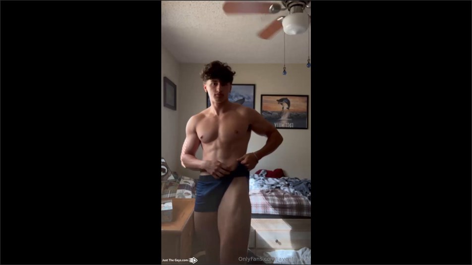 Javen Franco strips down to his underwear