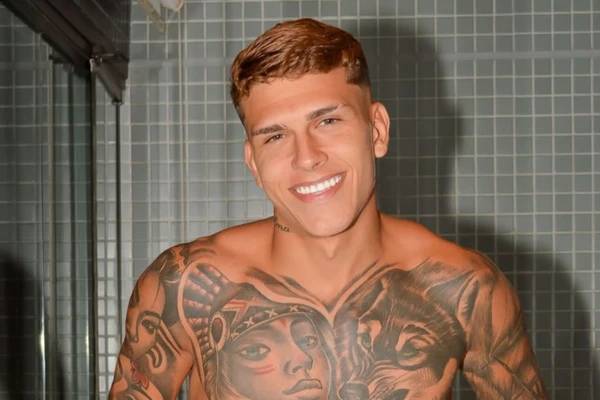 Junior Honorato shows off his cock through his underwear