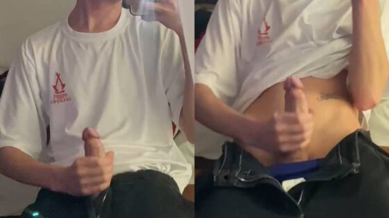 Leo Rodrigues jerks his cock