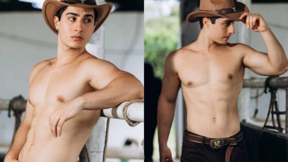 Lucas Rocha Cardoso of Rancho do Maia shows off his cock