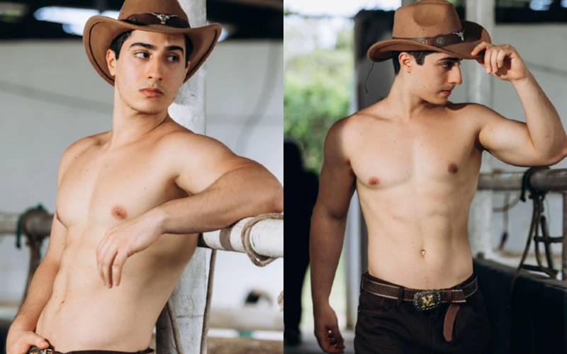Lucas Rocha Cardoso of Rancho do Maia shows off his cock