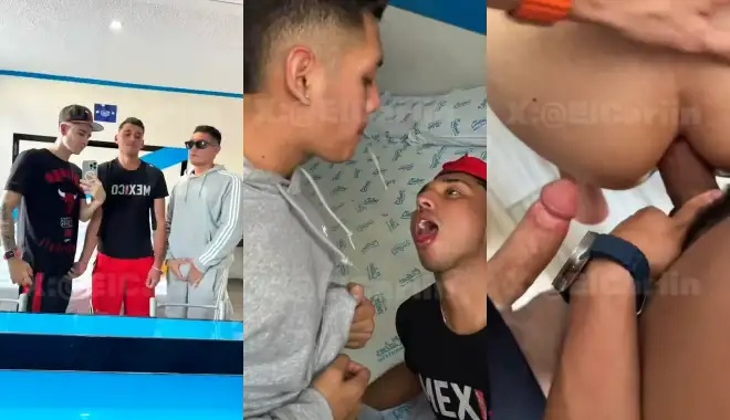 Latin guys get home and double penetrate elcariin