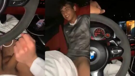 UK twinks fuck in the backsteat of the car