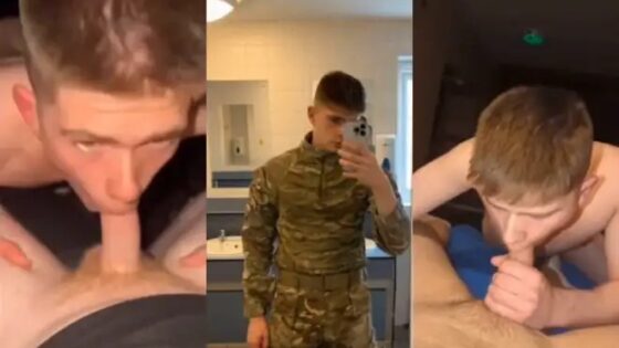 College freshman twink jerks off and practices his cock sucking skills