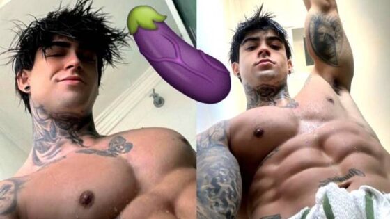Henrique Lima plays with his cock in his car while smoking