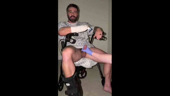 POV Your ER Patient Can t Use His Broken Hand So You Jerk Him Off