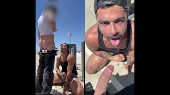 TheInkedPig – Just sucked this dudes cock on the roof of the gym parking lot