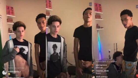 Young ticktokers jerk on insta live