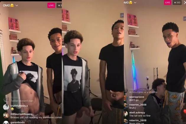 Young ticktokers jerk on insta live