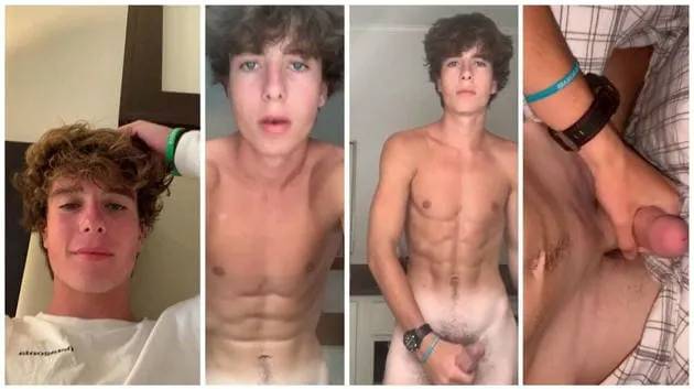 Fit twink shows off his body and hard cock