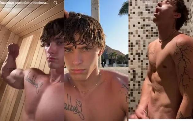 Young fit guy jerks off in the shower and bed a compilation