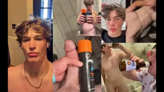 Compilation of a young stud jerking off and getting head