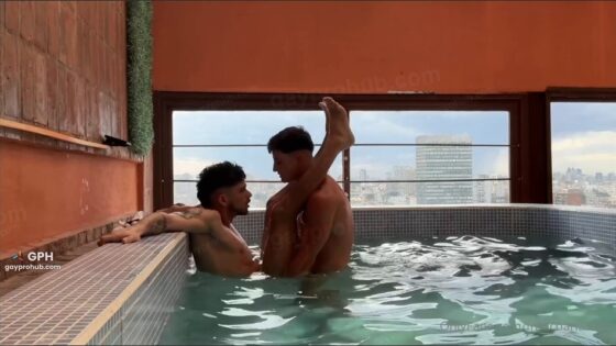 Franco Arias tops a smooth Latin jock in the bathhouse trailer