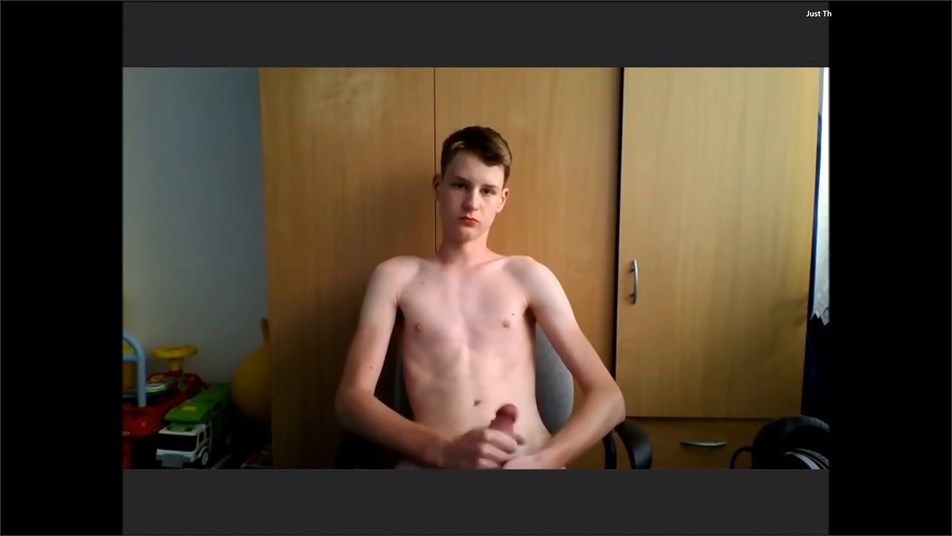 Cute boy wanks and cums on his face